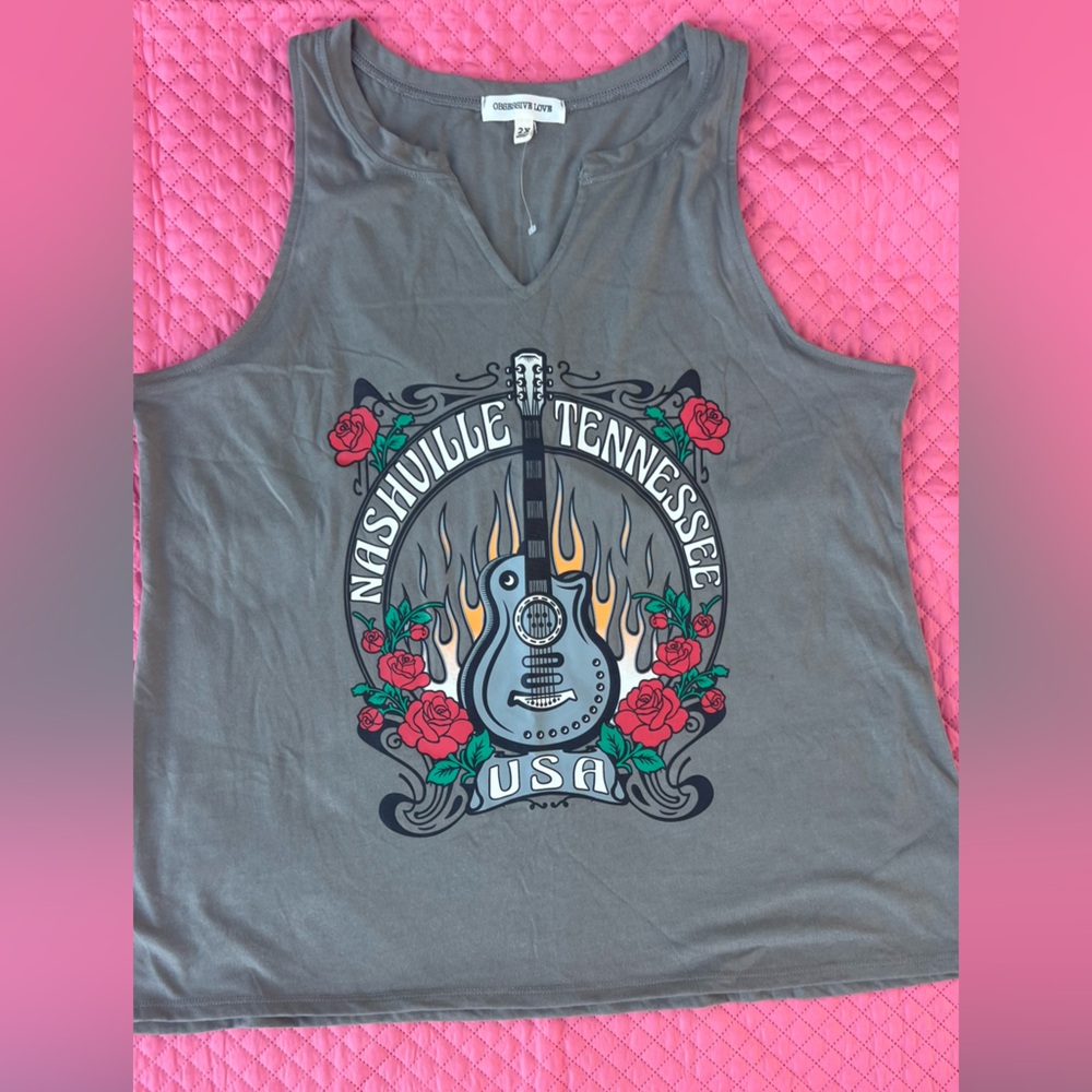 NWOT Green summer sleeveless shirt